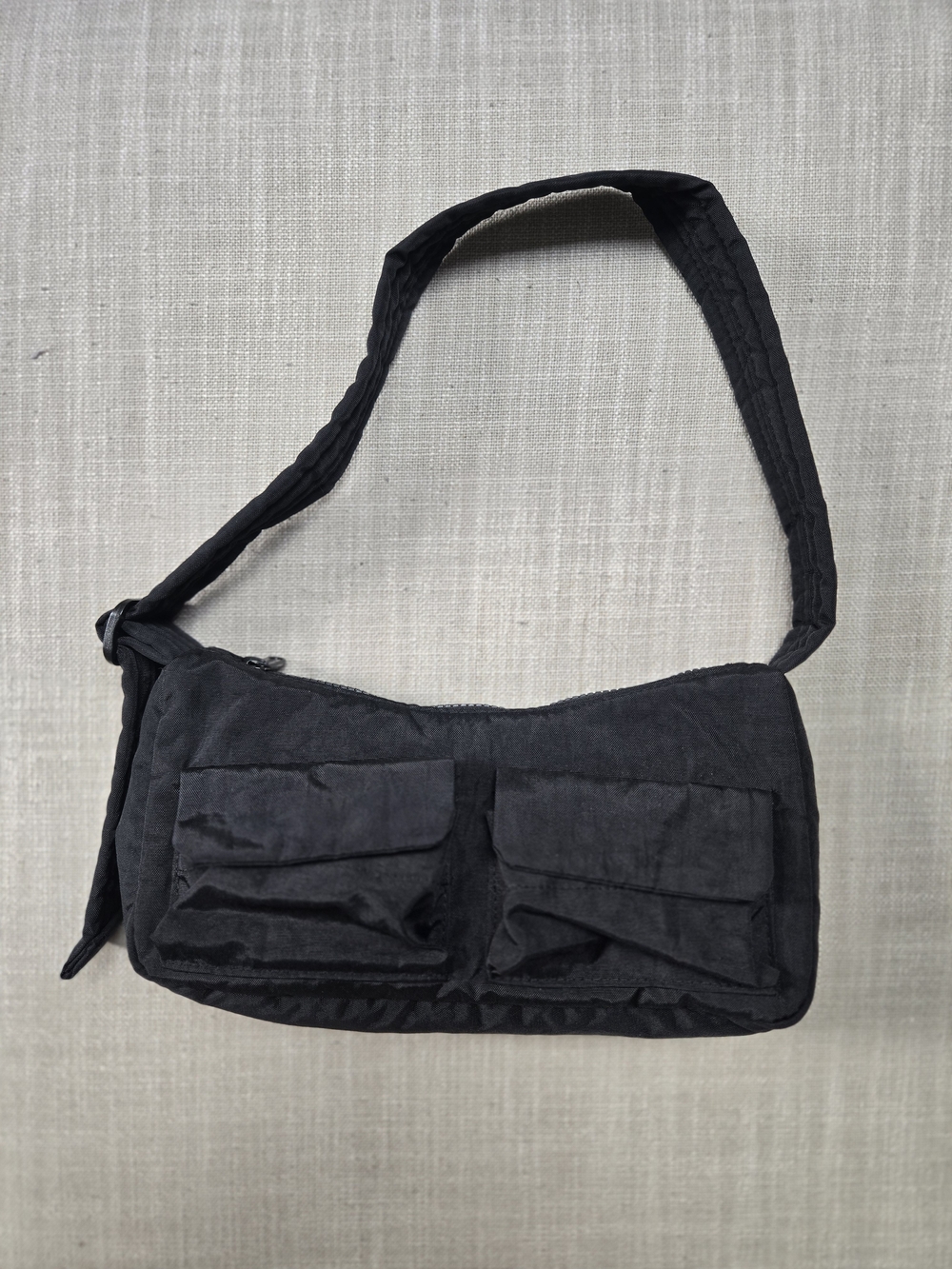 BAGGU Nylon Cargo Black Shoulder Bag